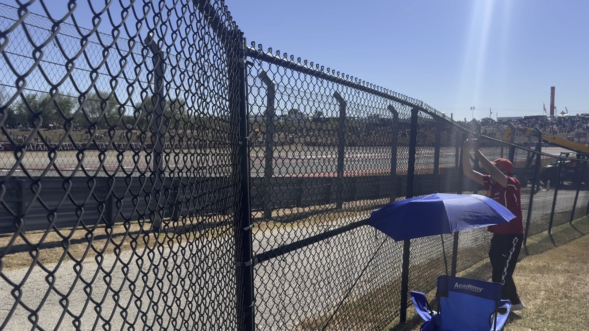 Chain link temporary fence panels on a construction site in Newnan